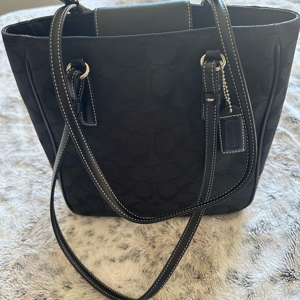 Coach 6090 Black Signature C Tote Bag